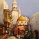 Noel Leaver Middle Eastern Street Scene Painting