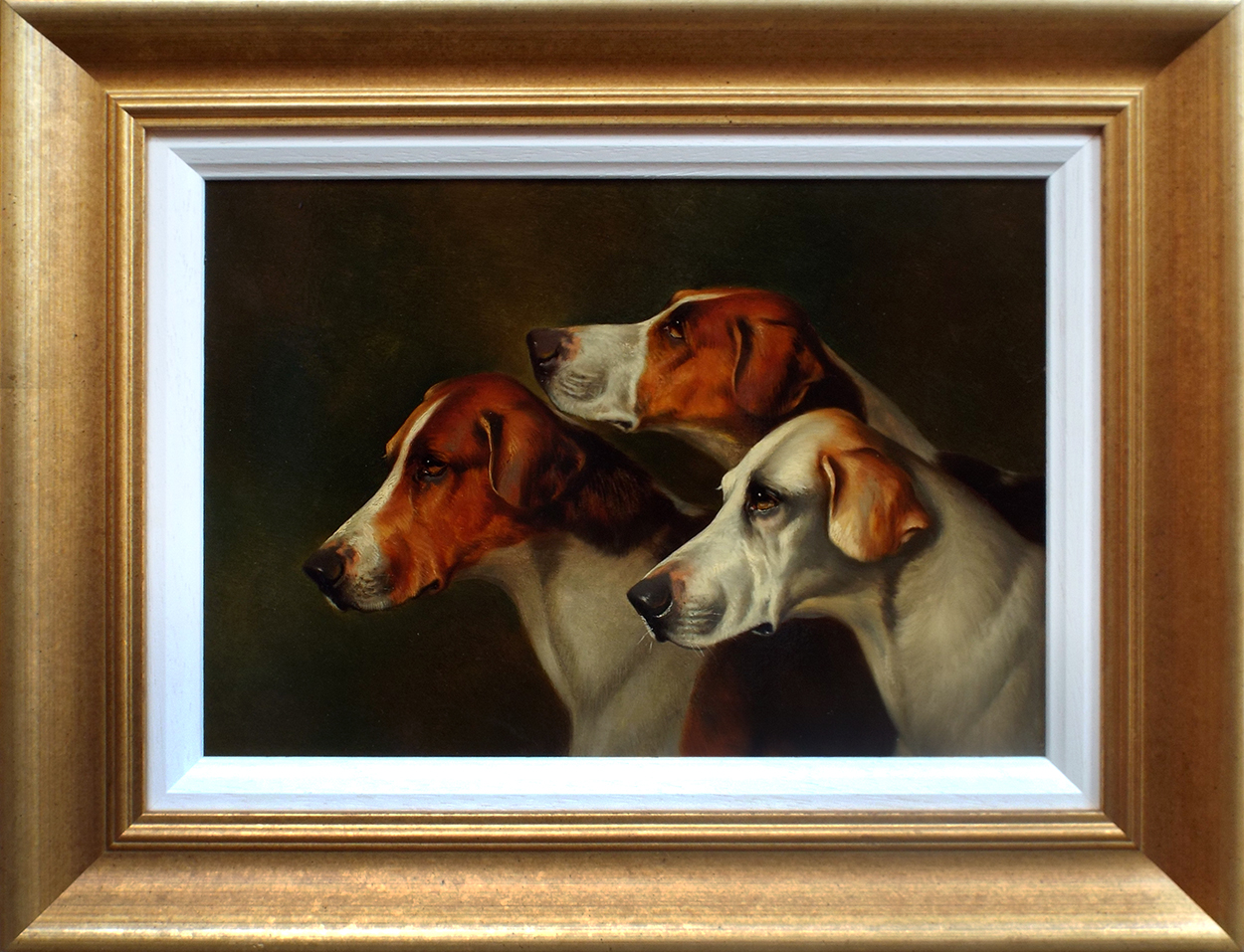 John Arnold Wheeler Foxhounds framed