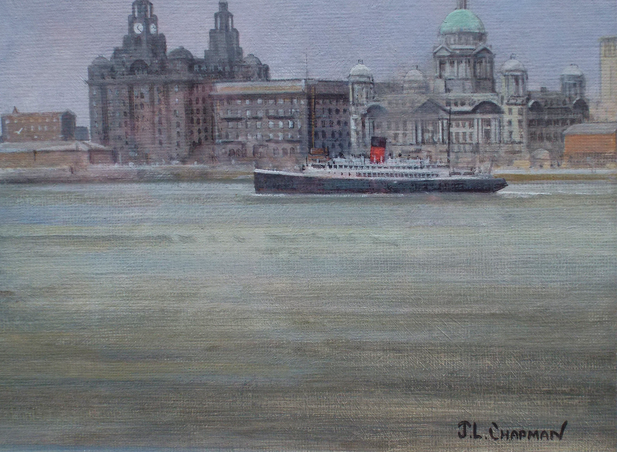 John Chapman A Helping Hand River Mersey signed