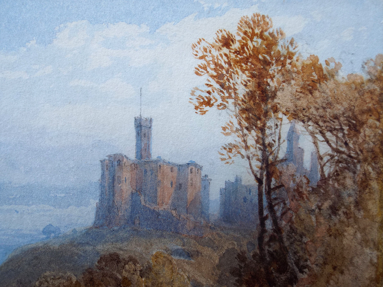 James Burrell Smith Warkworth Castle on the Coquet close up