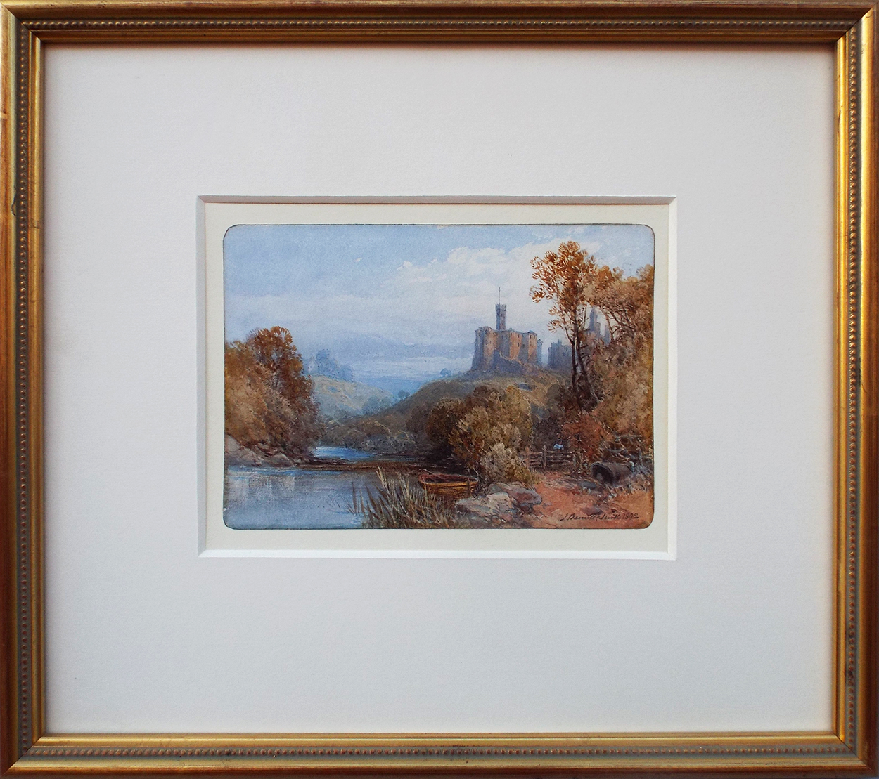 James Burrell Smith Warkworth Castle on the Coquet framed