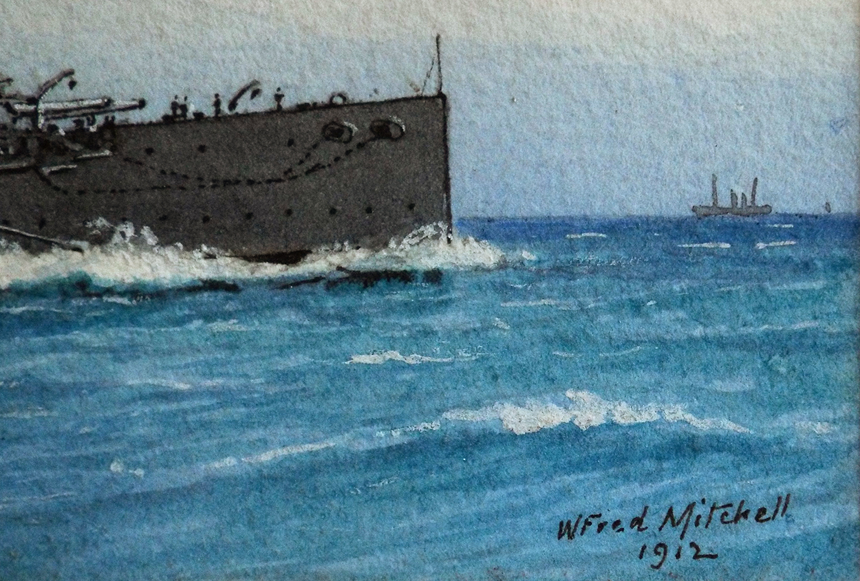 William Frederick Mitchell HMS Jupiter signed