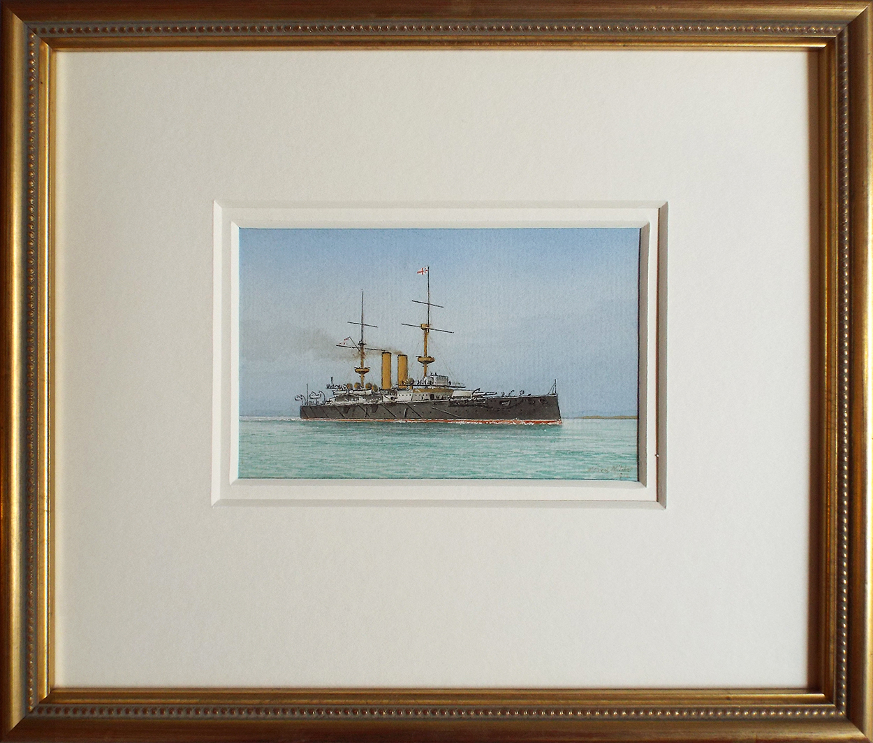 William Frederick Mitchell HMS Revenge framed