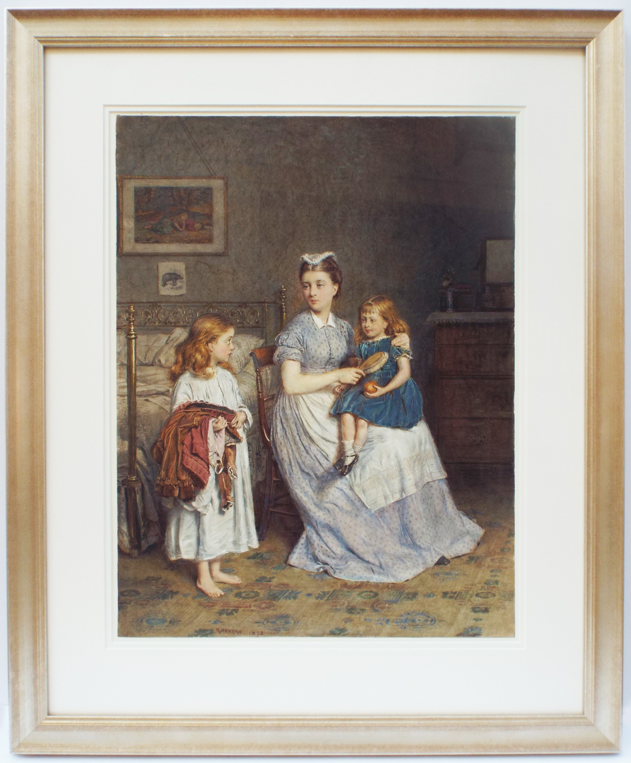 George Goodwin Kilburne Family in the Evening- Framed