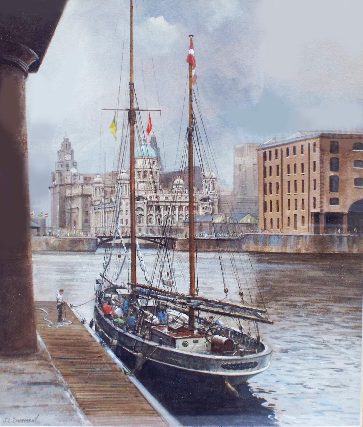 J Chapman Liverpool Docks- Unframed