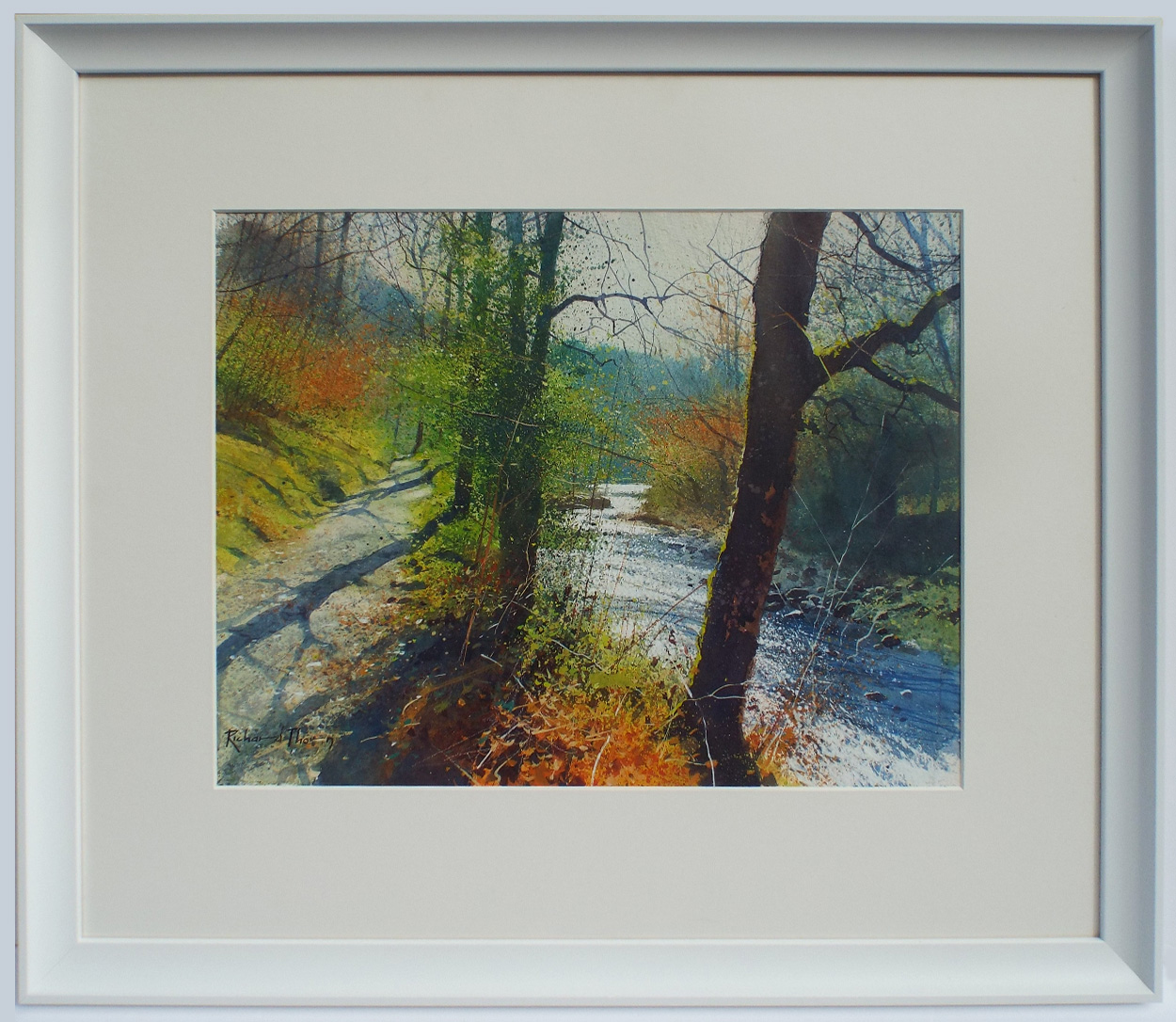 Richard Thorn A Walk Up The River Path- Framed