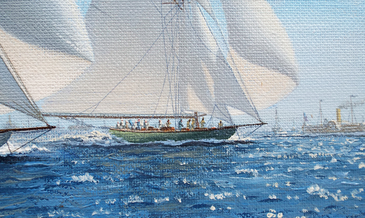 Richard Firth Columbia and Shamrock racing off Rhode Island- Details