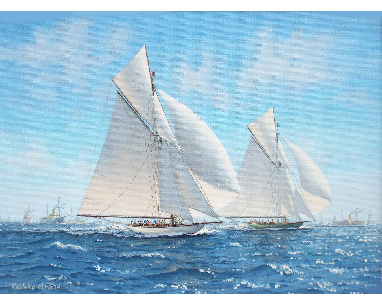 Richard Firth Columbia and Shamrock racing off Rhode Island- Product Image