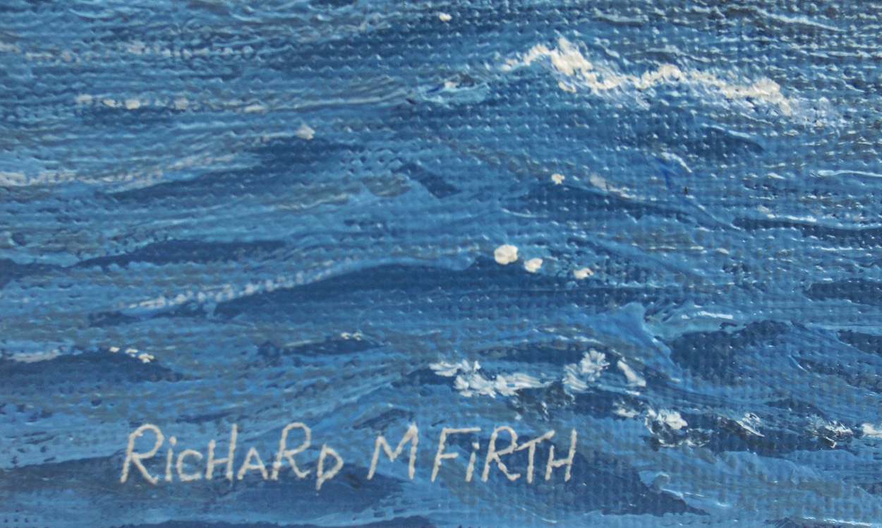 Richard Firth Columbia and Shamrock racing off Rhode Island- Signature