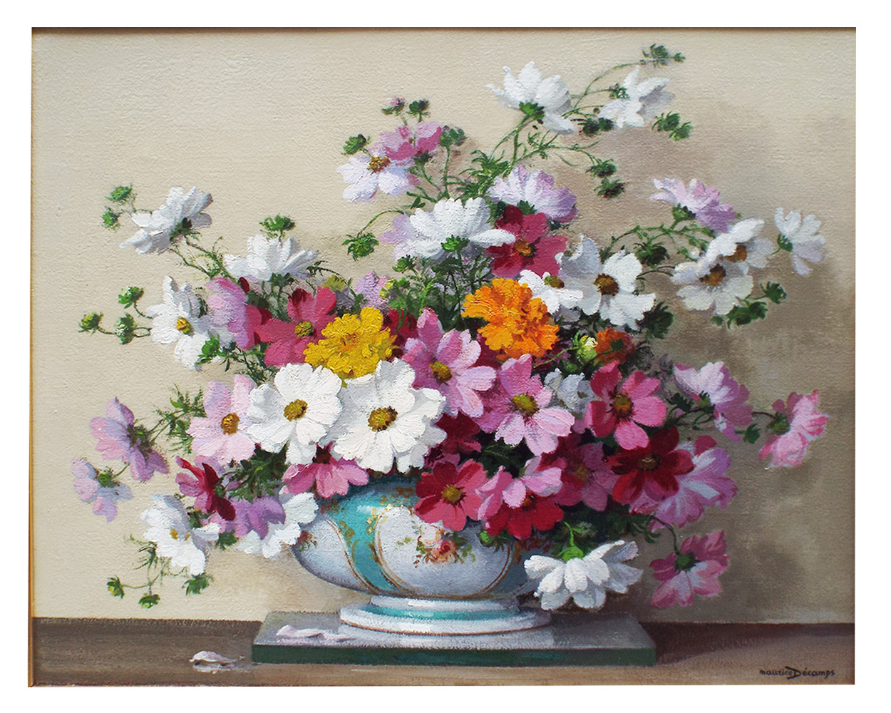 Maurice Decamps, Mixed Flowers In A Bowl - Product Image