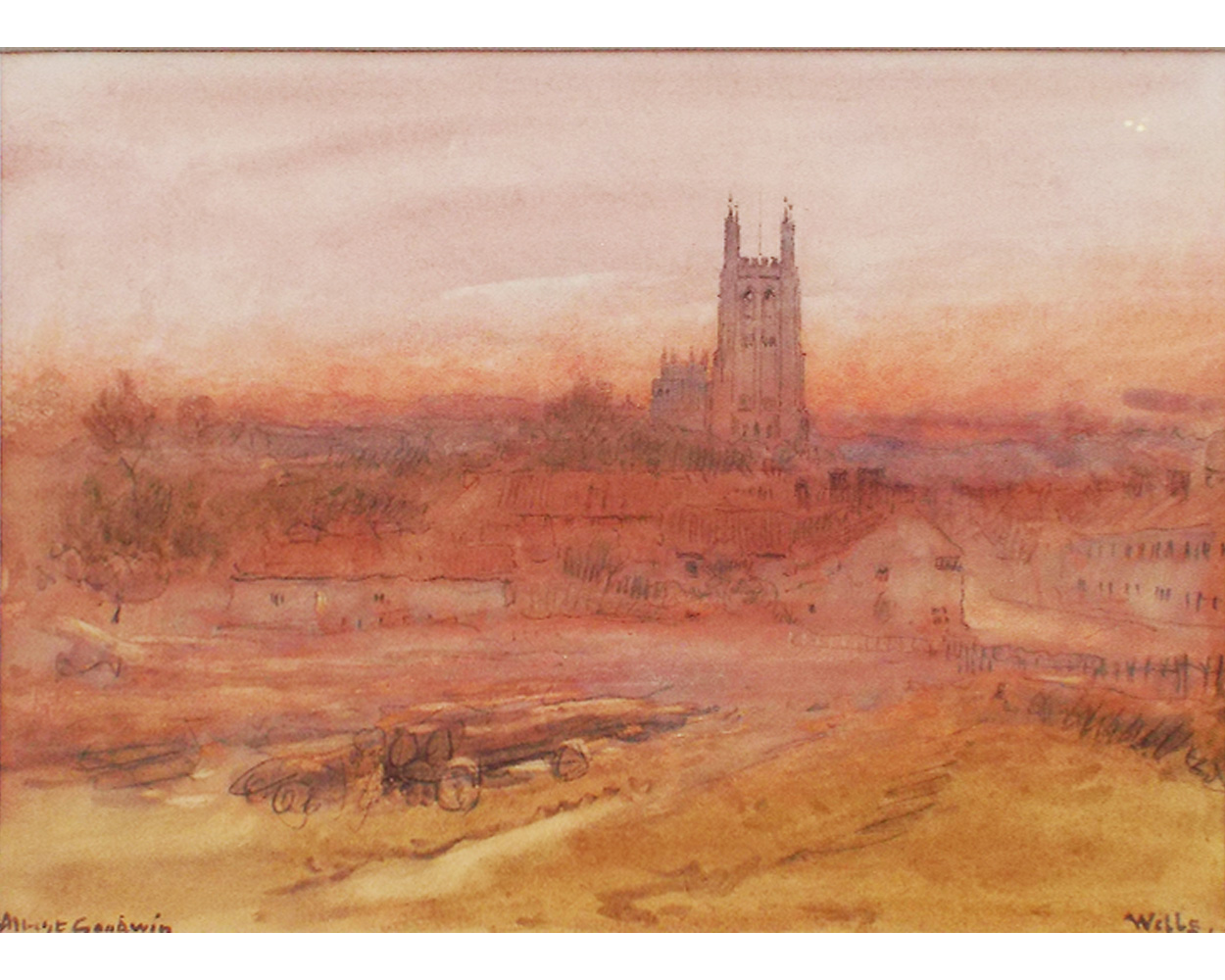 Albert Goodwin, Sunset Wells - Product Image