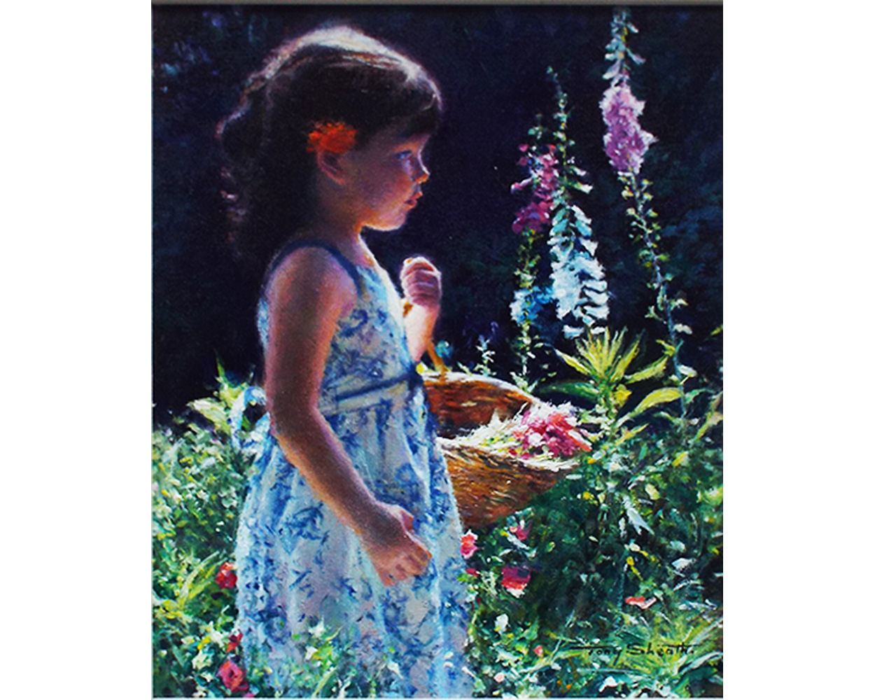 Tony Sheath, Garden Girl Collecting Flowers - Product Image