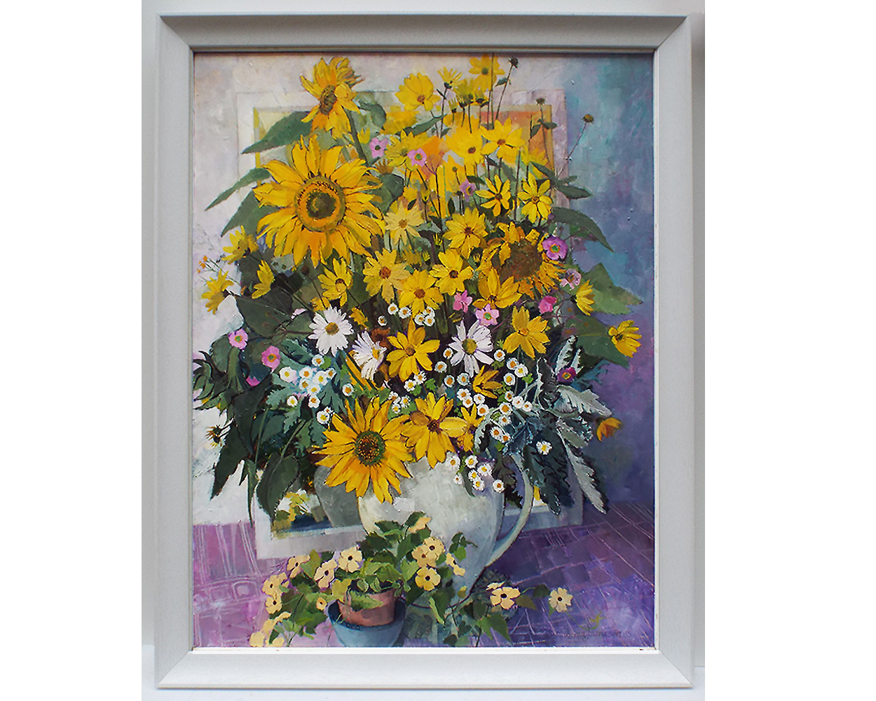 Norma Jameson, Sunflower Bouquet - Framed
