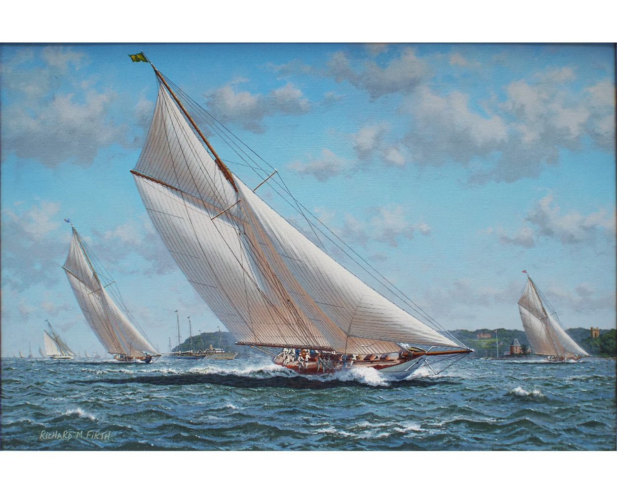 Richard Firth, American Yacht Vigilant Racing off Cowes - Product Image