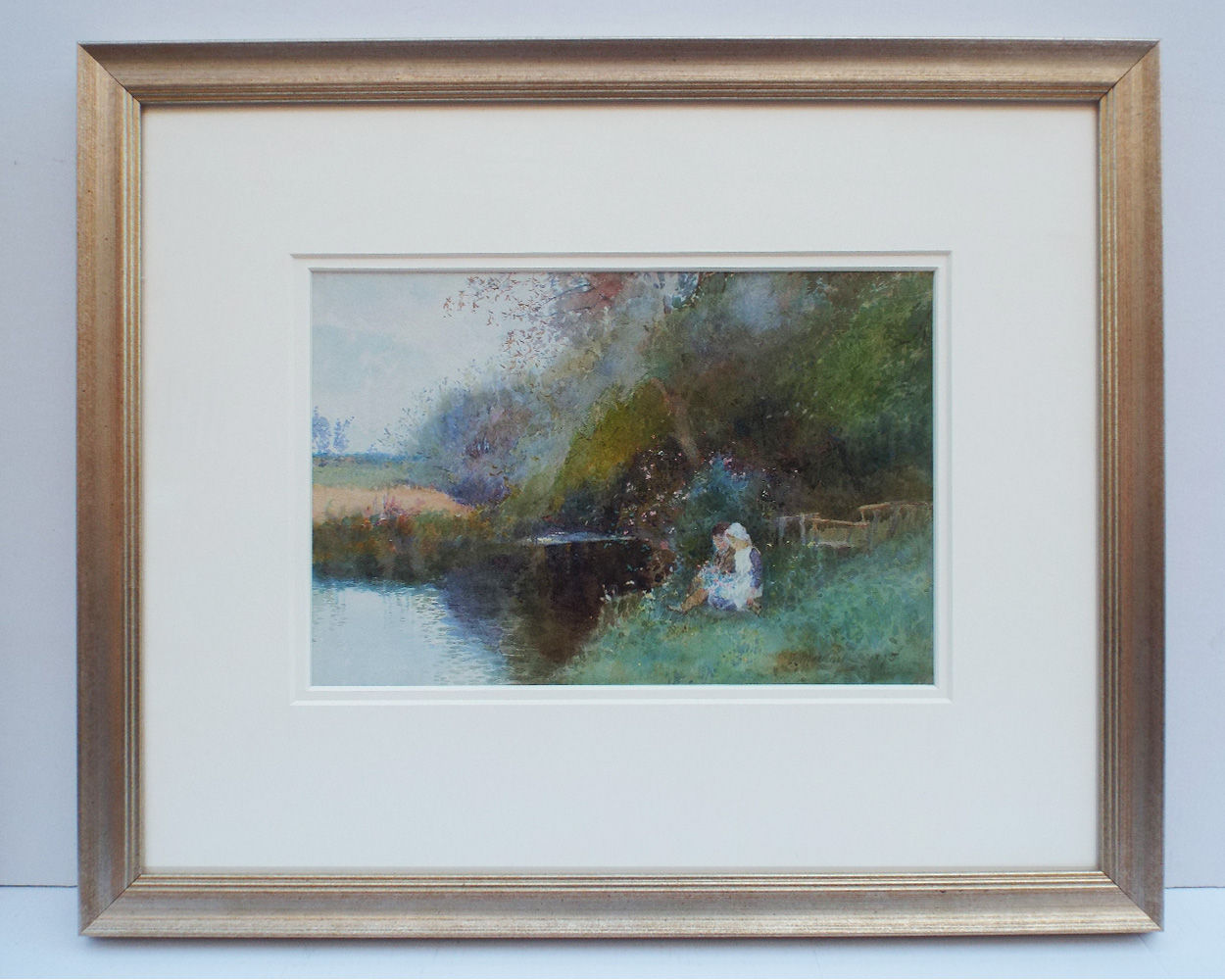 Thomas Mackay, Idling by the River - Framed