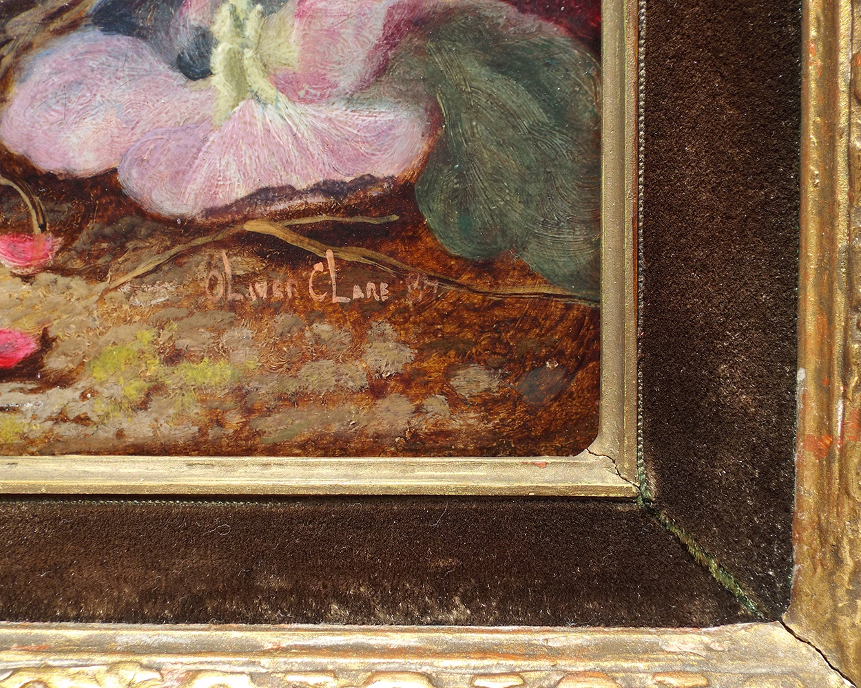 Oliver Clare, Apple Blossoms amongst Bird Nest - Signiture