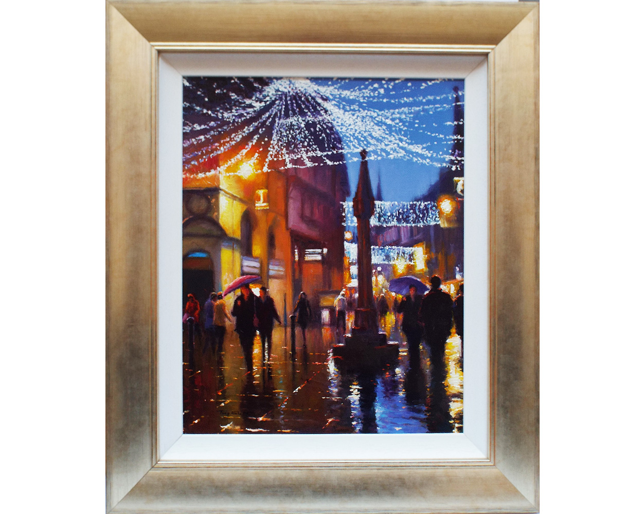 Tony Sheath, Christmas Lights at the Cross, Chester - Framed
