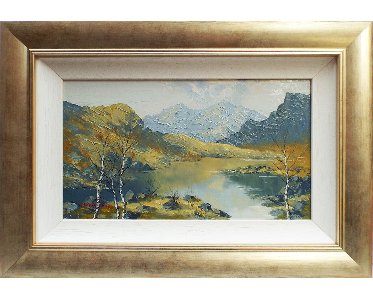 Charles Wyatt Warren, View of Snowdon from Llyn Nantle - Framed